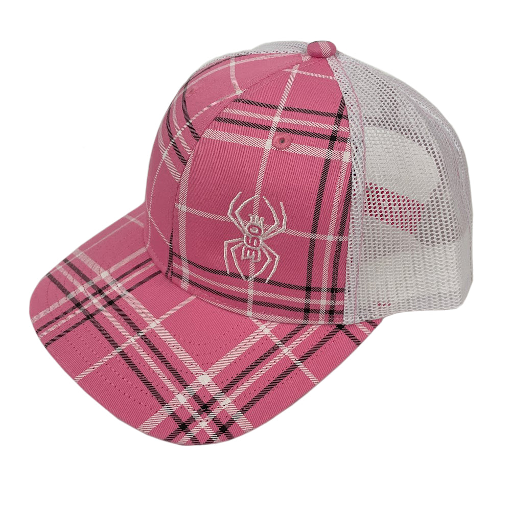 Pink Plaid Trucker Hat