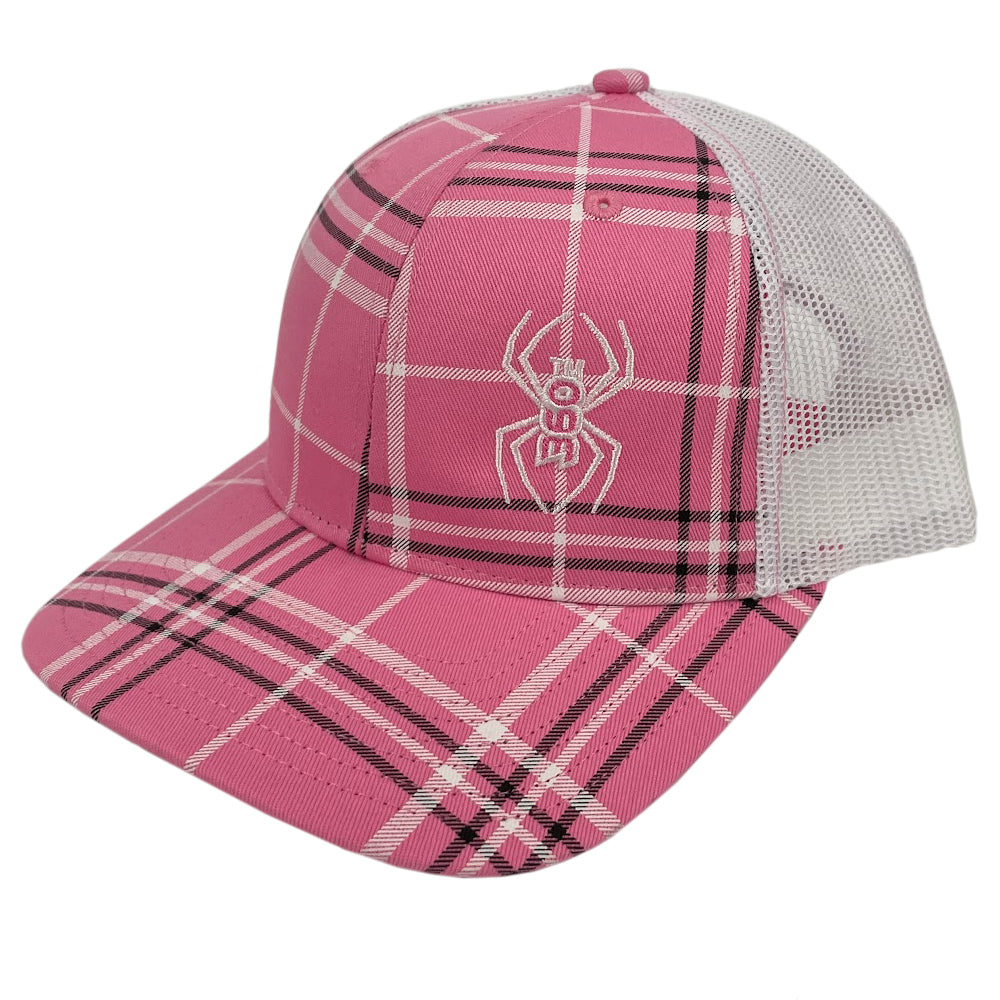 Pink Plaid Trucker Hat