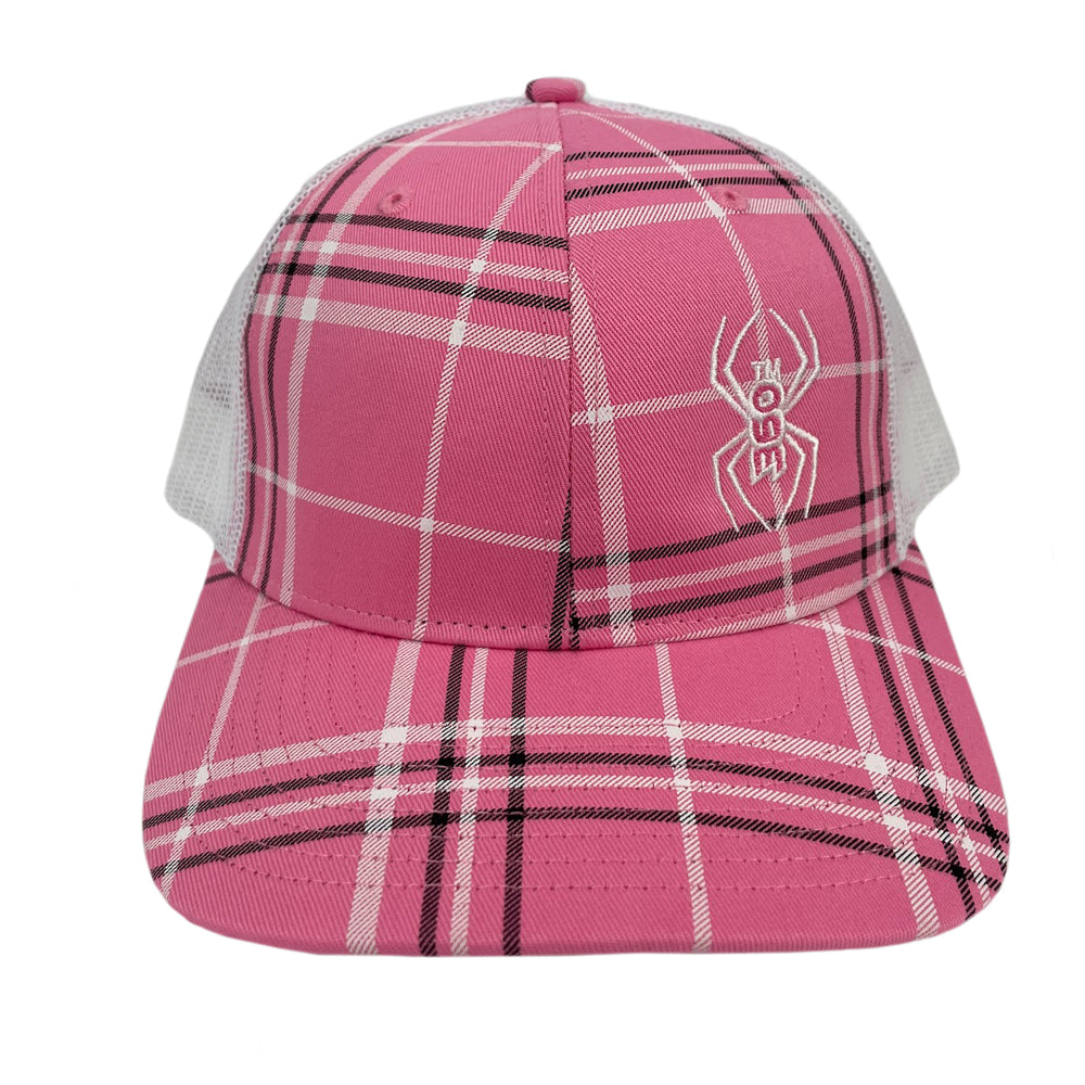 Pink Plaid Trucker Hat