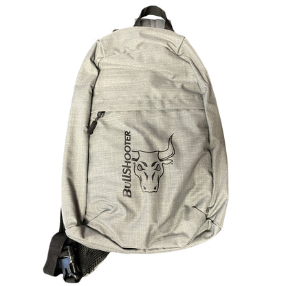 Premium Gray BullShooter Crossbody Sling Backpack