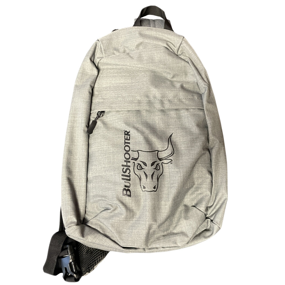 Premium Gray BullShooter Crossbody Sling Backpack