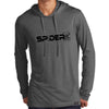 Hooded Long Sleeve Tee - Charcoal Spider 360