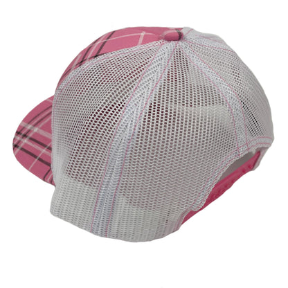 Pink Plaid Trucker Hat