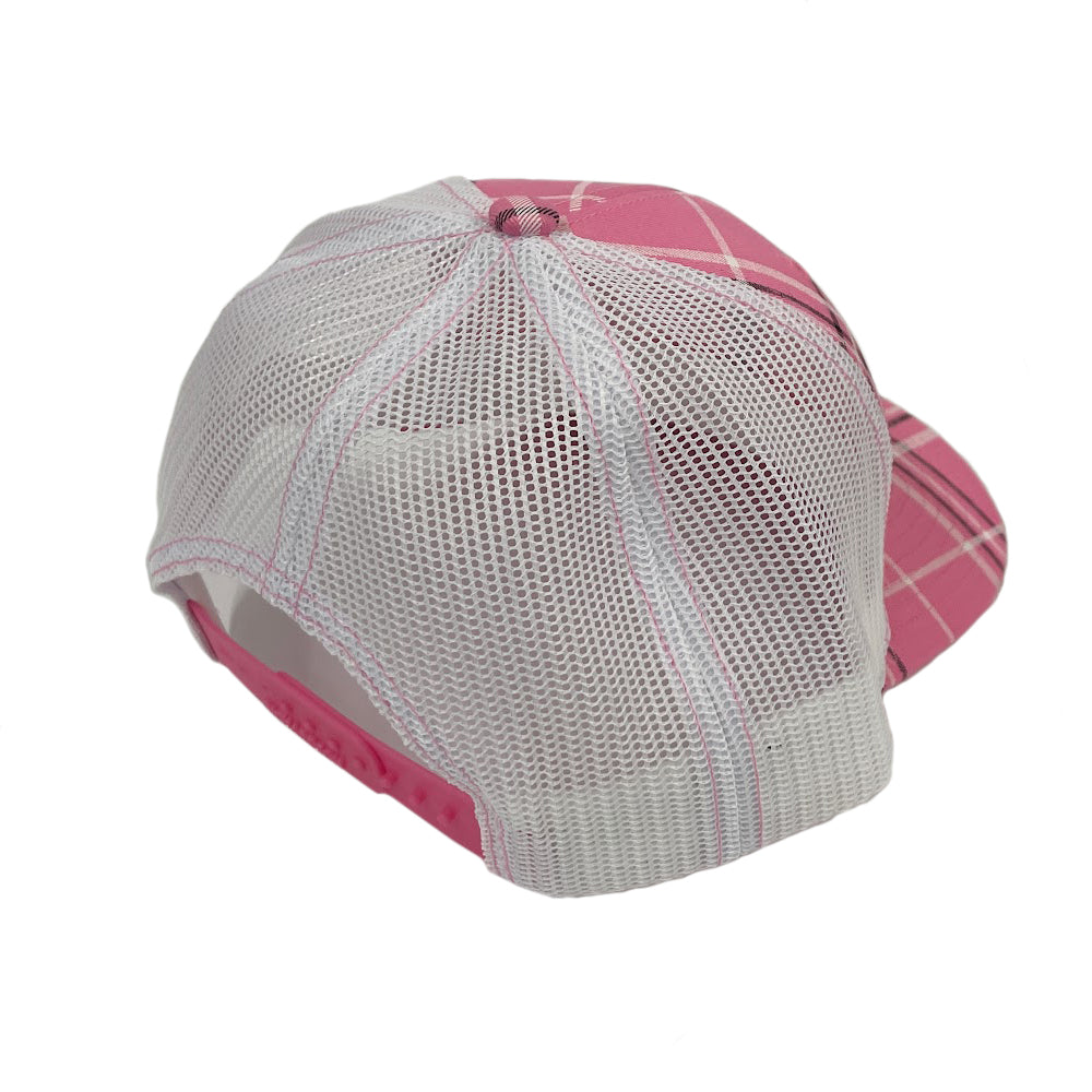 Pink Plaid Trucker Hat