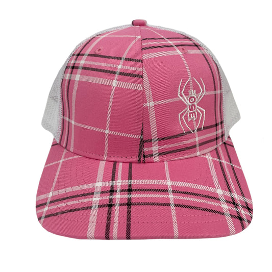 Pink Plaid Trucker Hat